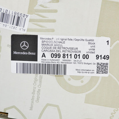 NEW MERCEDES-BENZ E-CLASS W213 LEFT WING MIRROR COVER A09981101009149 ORIGINAL