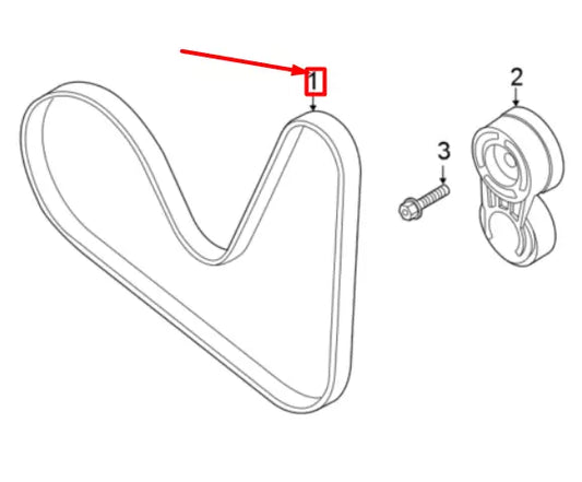 NEW VOLKSWAGEN ARTEON 3H7 V-RIBBED BELT 06Q903137A