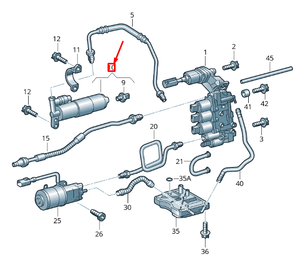 new volkswagen crafter 2f mk1 pressure accumulator 0b8325585 original