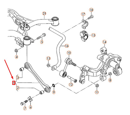 NEW AUDI Q3 8U REAR AXLE RIGHT TRACK ROD 1K0501530C