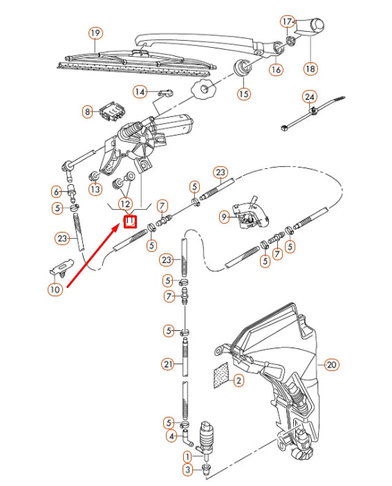 NEW AUDI A4 AVANT B8 REAR WINDOW WIPER MOTOR 4F9955711E ORIGINAL