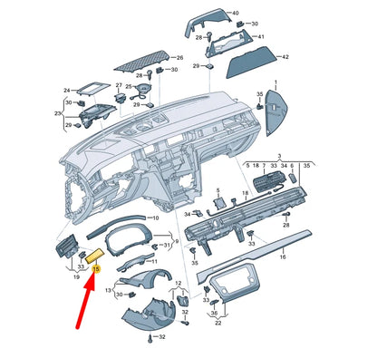 NEW VW ARTEON 3H7 INSTRUMENT PANEL LEFT LOWER TRIM LHD 3G8853261QYDU ORIGINAL