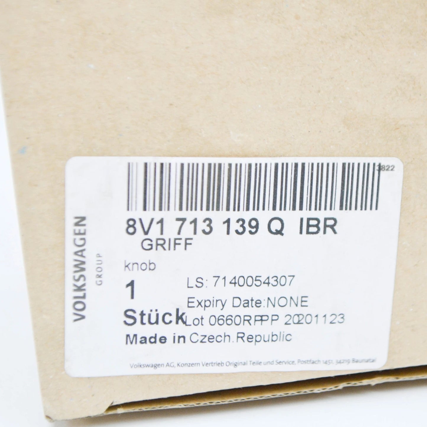 NEW AUDI A3 8V LEATHER GEAR SHIFT KNOB S TRONIC LHD 8V1713139QIBR ORIGINAL