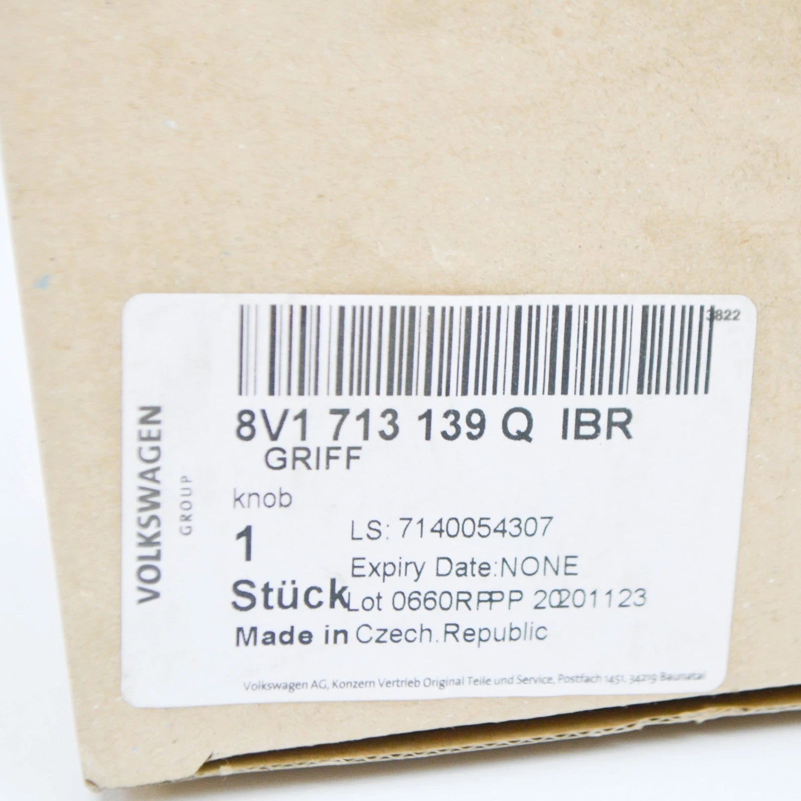 NEW AUDI A3 8V LEATHER GEAR SHIFT KNOB S TRONIC LHD 8V1713139QIBR ORIGINAL