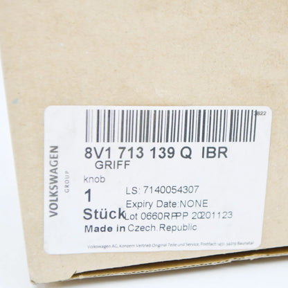 NEW AUDI A3 8V LEATHER GEAR SHIFT KNOB S TRONIC LHD 8V1713139QIBR ORIGINAL