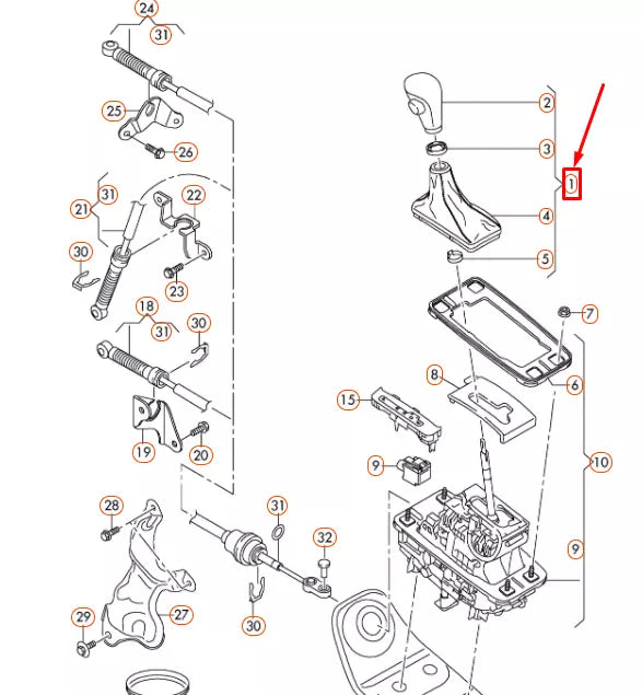 NEW AUDI RS5 COUPE QUATTRO 8T3 SELECTOR LEVER HANDLE LHD 8K1713139QNOR ORIGINAL