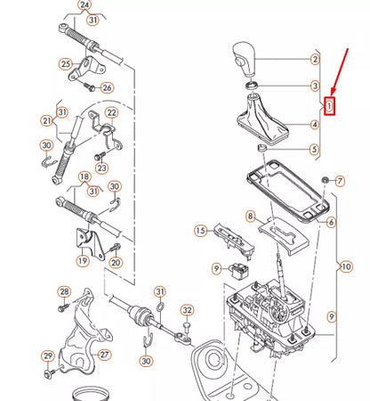 NEW AUDI RS5 COUPE QUATTRO 8T3 SELECTOR LEVER HANDLE LHD 8K1713139QNOR ORIGINAL