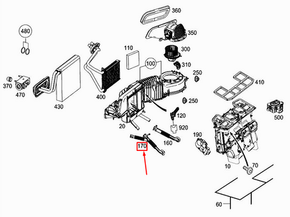 new mercedes-benz slk r172 left condensed water drain hose a1728320594 original