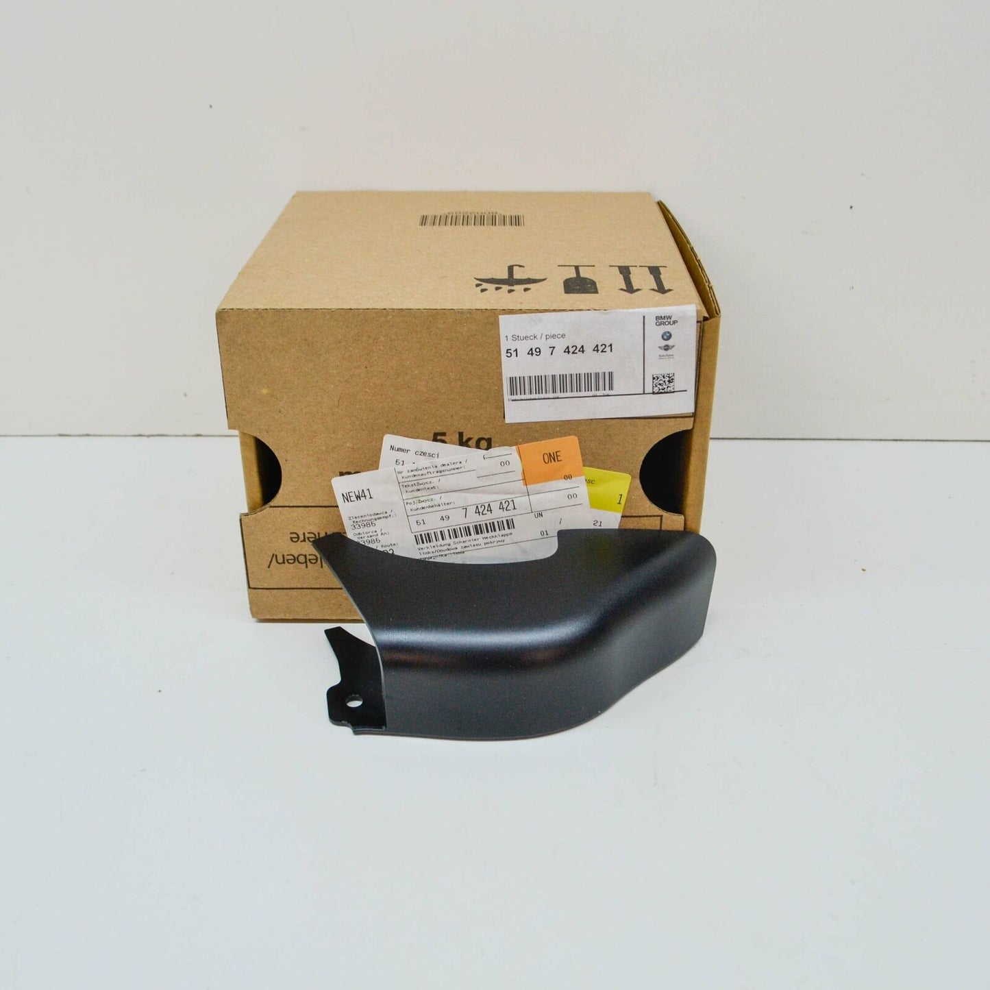 new bmw x4 g02 m f98 rear tailgate trunk lid left hinge cover 7424421 original