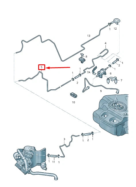 NEW AUDI A4 AVANT B8 FUEL LINE 8K0261191AM