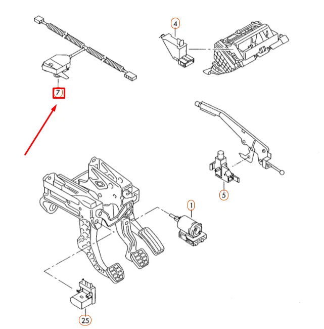 NEW VOLKSWAGEN JETTA A6 MK6 FRONT LID LOCK CONTACT SWITCH 5C6953236B ORIGINAL