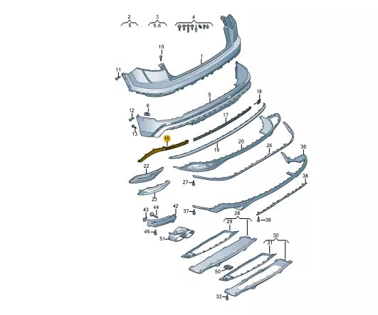 NEW AUDI Q8 4MN REAR RIGHT BUMPER MOLDING TRIM 4M8807823B9B9