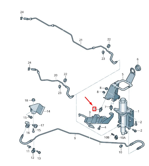 NEW VW TOUAREG MK2 HYDRAULICS CONTROL UNIT BRACKET RUBBER BUSH 7L0423179