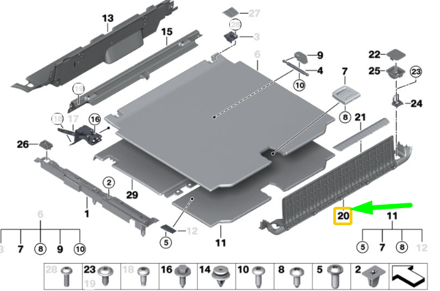 new bmw x5 f15 loading sill cover 7377638 51477377638 original