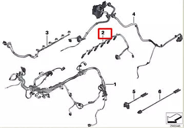 NEW BMW 3 E93 ENGINE GLOW MODULE WIRING HARNESS 12517808257 7808257 ORIGINAL