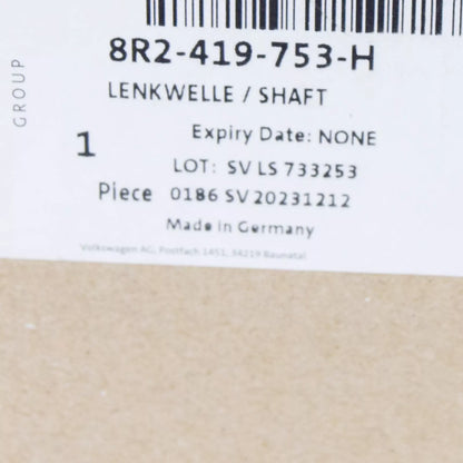 NEW AUDI Q5 8R INTERMEDIATE STEERING SHAFT RHD 8R2419753H ORIGINAL