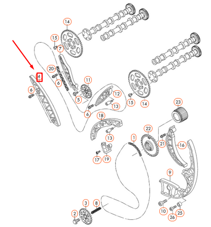 NEW AUDI A4 B8 RIGHT LOWER TIMING CHAIN GUIDE 059109469N ORIGINAL