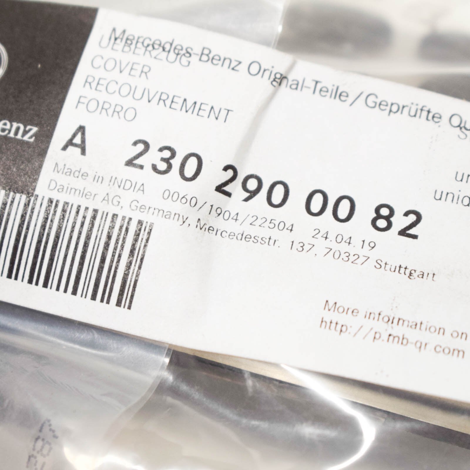 NEW MB SL R230 ALLUMINUM BRAKE PEDAL COVER A2302900082 ORIGINAL