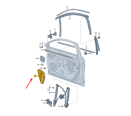 new cupra formentor front right inner door panel cover 5fa837916a original