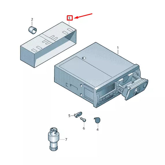 NEW VW TRANSPORTER VI T6 DIGITAL TACHOGRAPH RETAINING FRAME 7H0957787