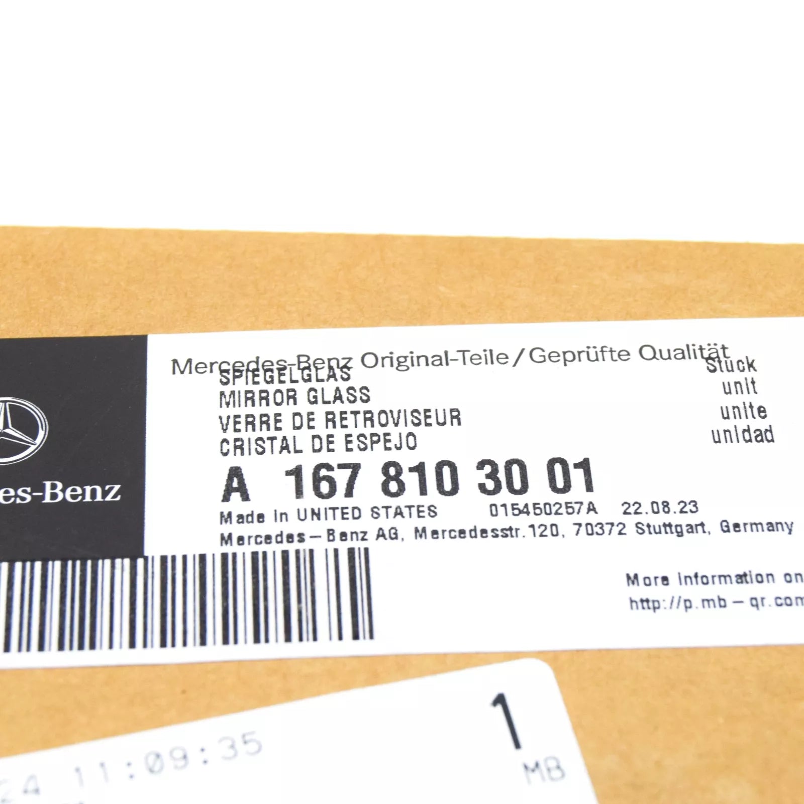 NEW MERCEDES-BENZ GLE W167 FRONT RIGHT DOOR MIRROR GLASS A1678103001 ORIGINAL