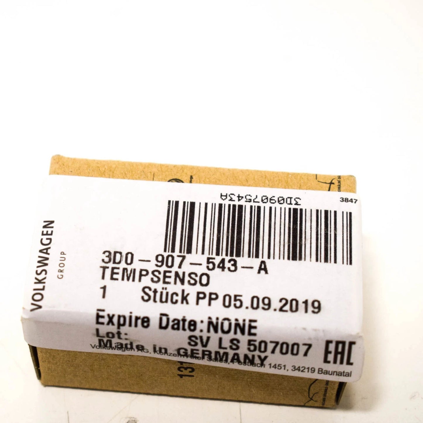 NEW AUDI A6 AVANT 4G5, C7, 4GD INTERIOR TEMPERATURE SENSOR 3D0907543A ORIGINAL