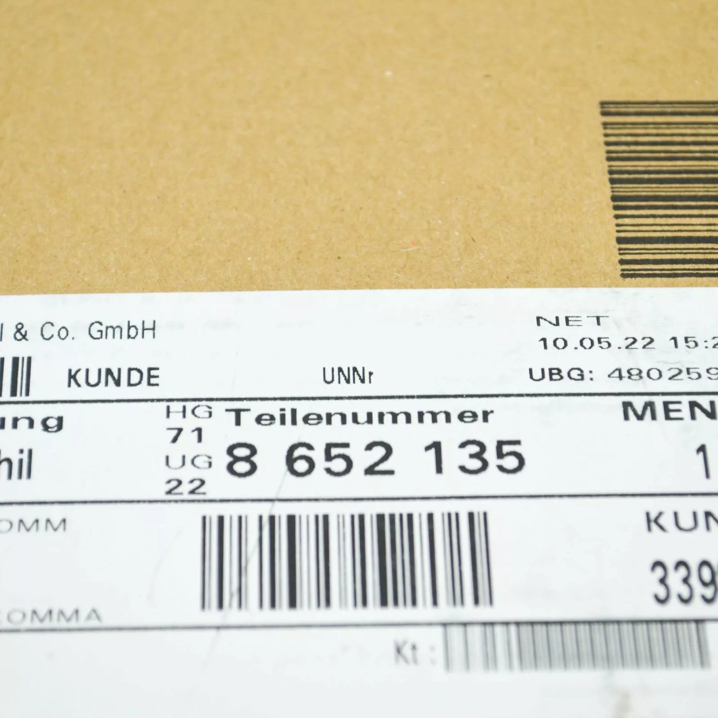 NEW BMW 1 F20 FRONT BUMPER TOWING LABEL 71228652135 8652135 ORIGINAL