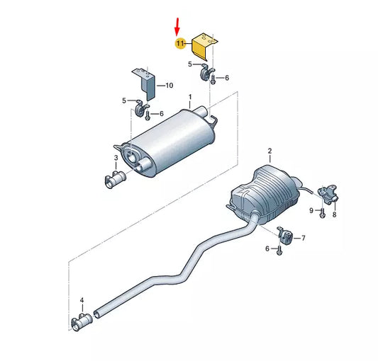NEW VW TRANSPORTER VI T6 FRONT SILENCER EXHAUST GUARD PLATE 7E0253733B