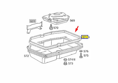 NEW MERCEDES-BENZ C W202 AUTO TRANSMISSION OIL PAN GASKET A1262711080 ORIGINAL