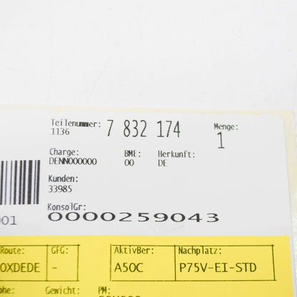 NEW BMW M5 E39 CONNECTING LINE 11367832174 7832174 ORIGINAL