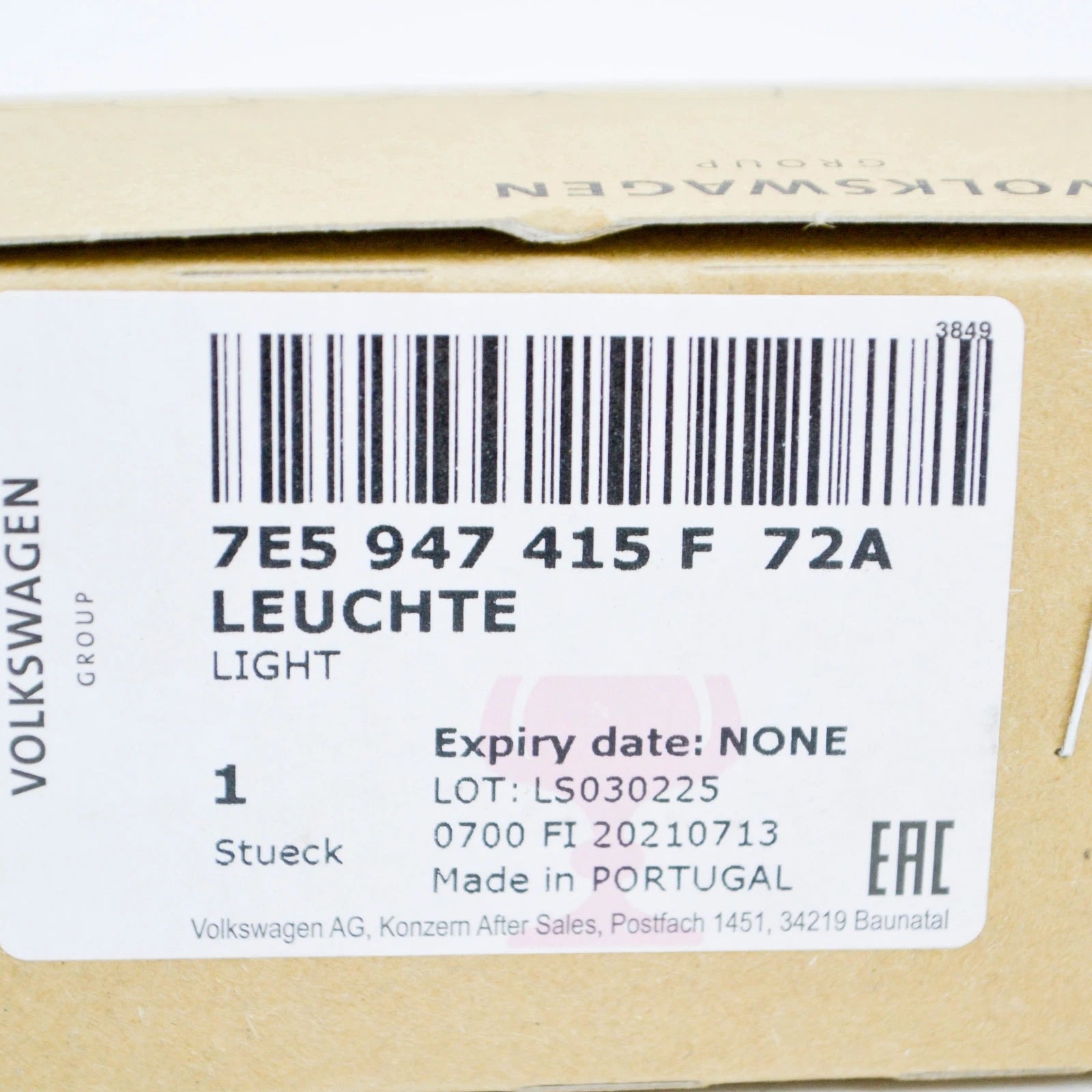 NEW VOLKSWAGEN TRANSPORTER T5 ENTRY DOOR LIGHTING 7E5947415F72A