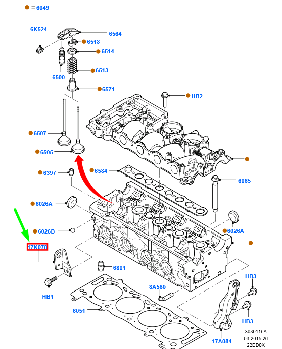new ford mondeo mk4 engine lifting bracket 1466209 6g9q-17k078-aa original
