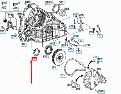 NEW MERCEDES-BENZ C W204 FRONT RIGHT DRIVE AXLE SHAFT O-RING A0139971946