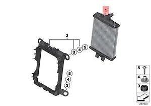 NEW BMW 2 F22 F23 ADDITIONAL COOLING RADIATOR 7628057 17117628057 ORIGINAL