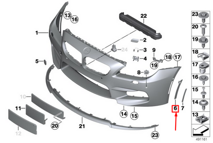 new bmw m6 coupe f13 front bumper right m bracket 66557846462 7846462 original