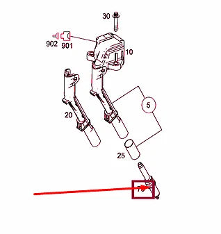 NEW MB C-CLASS W205 SPARK PLUG A2701590700 2.0 PETROL 105KW ORIGINAL