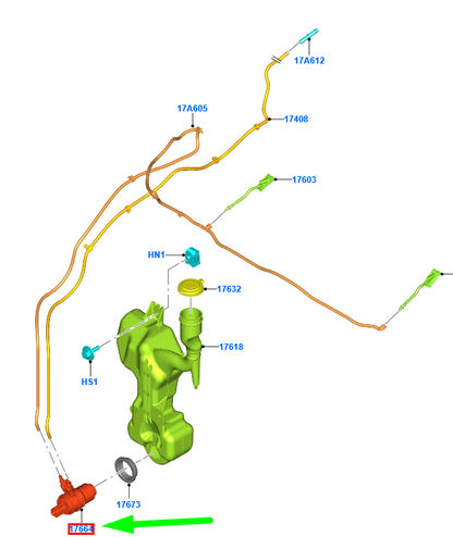 new ford fiesta mk7 windscreen washer tank motor and pump assy 2164116 original