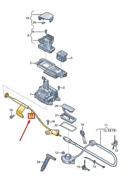 new audi a8 d5 emergency release cable 4n0713045f original