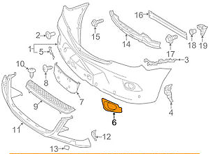 NEW MB SPRINTER W906 FRONT BUMPER LEFT FOG LIGHT TRIM A90688502539B51 ORIGINAL