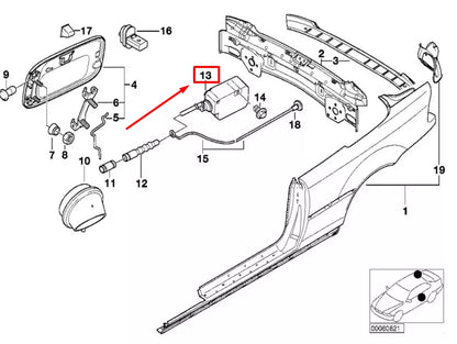 NEW BMW 3 E46 FUEL TANK CAP LOCK ACTUATOR 67116988090 6988090 ORIGINAL