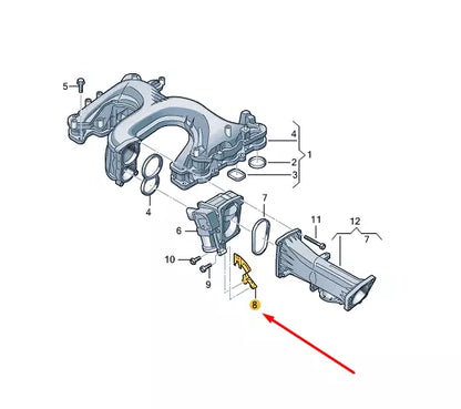NEW VW TOUAREG 7P MK2 THROTTLE VALVE ADAPTER BRACKET 059145160Q