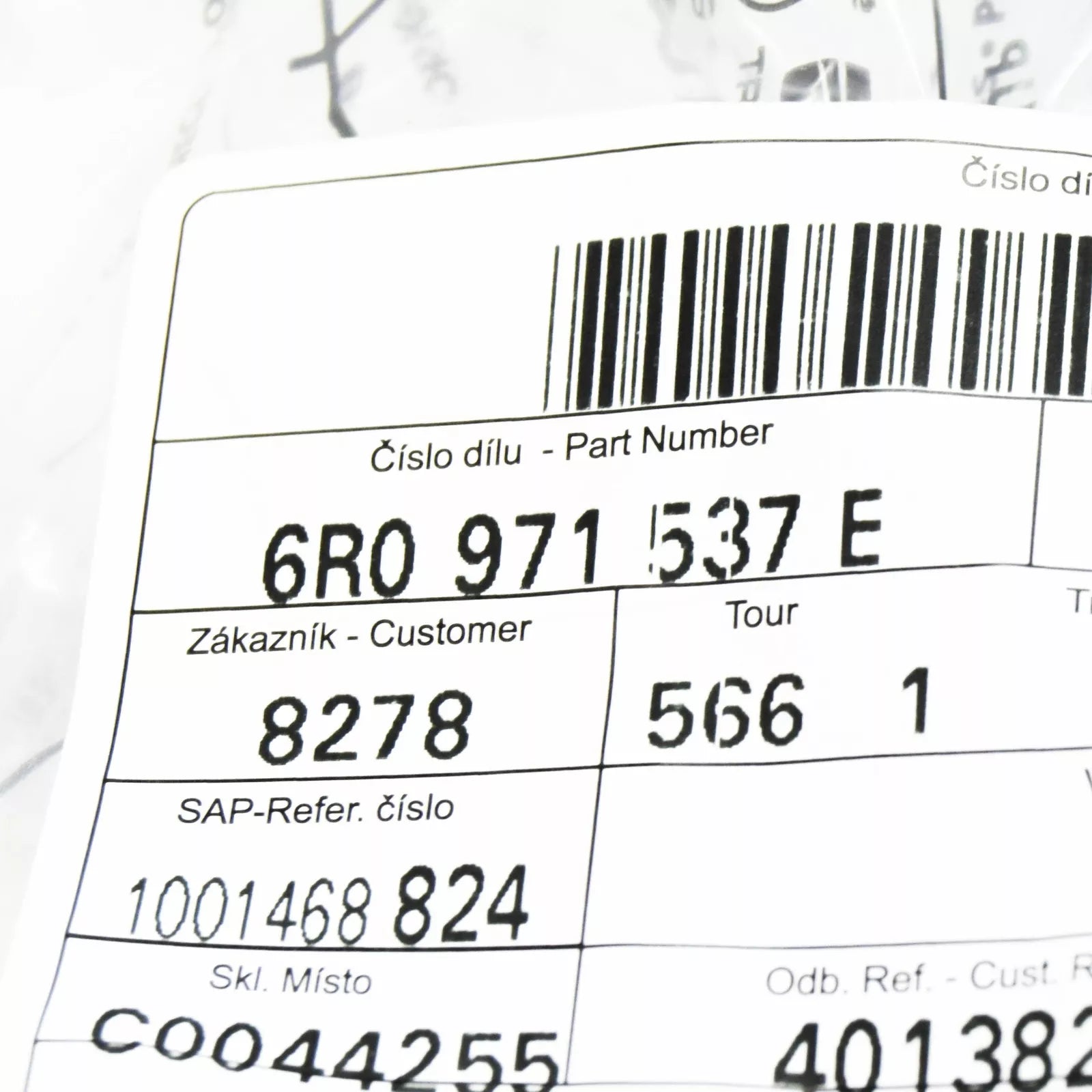 NEW VW POLO 6R MK5 NEGATIVE BATTERY EARTH LINE CABLE 6R0971537E ORIGINAL