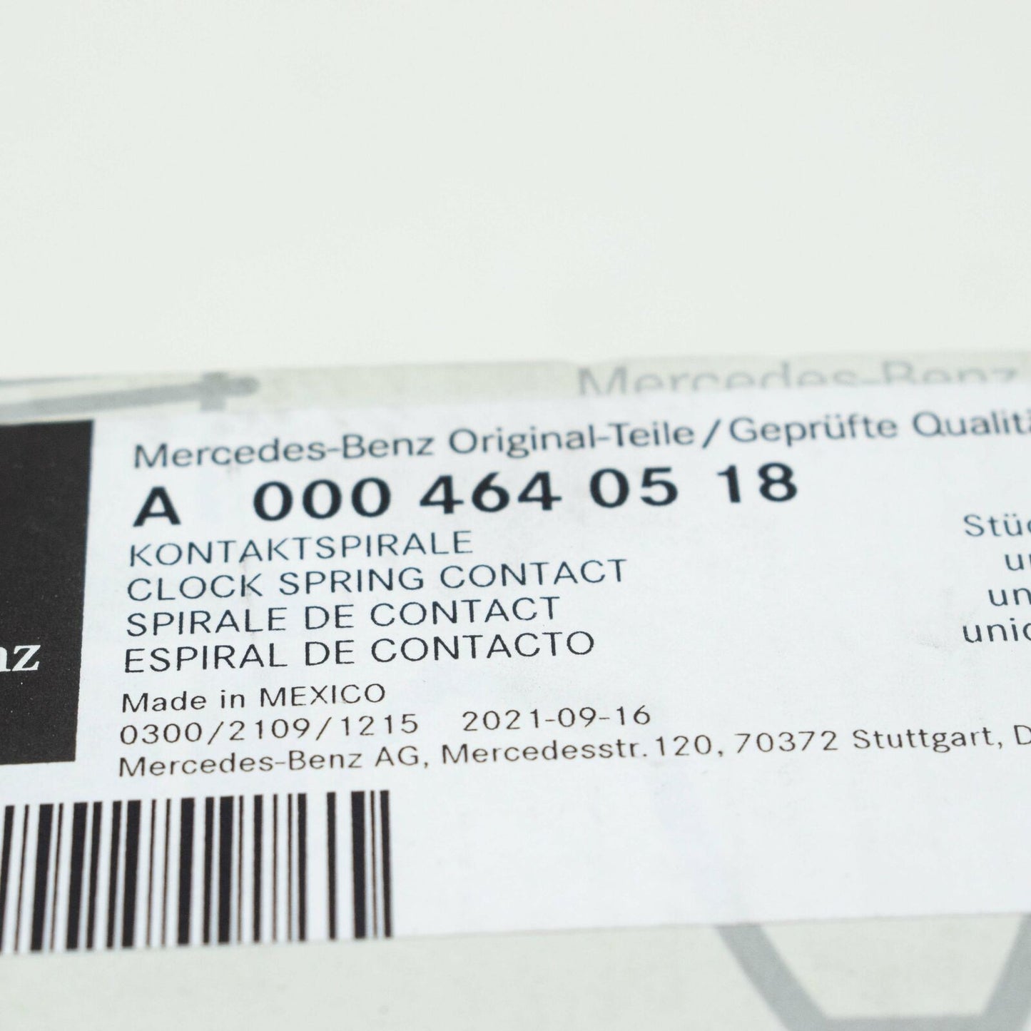 NEW MERCEDES-BENZ E W211 SLIP RING SQUIB A0004640518 ORIGINAL