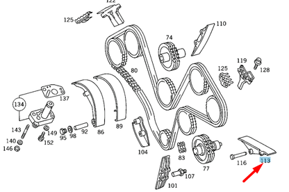 NEW MB SL R129 LEFT CYLINDER HEAD OUTSIDE SLIDE RAIL A1190520616 ORIGINAL
