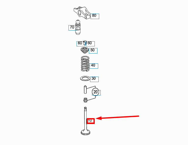 NEW MERCEDES-BENZ ML W166 INTAKE VALVE A2780500226 ORIGINAL