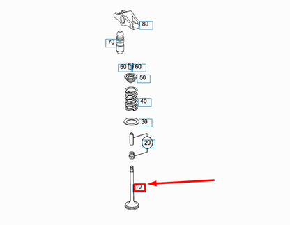NEW MERCEDES-BENZ ML W166 INTAKE VALVE A2780500226 ORIGINAL