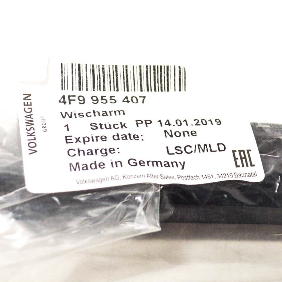 NEW AUDI A6 C6 REAR WINDSCREEN WIPER ARM BLADE 4F9955407 ORIGINAL