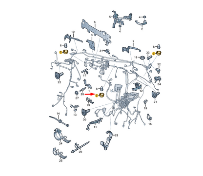 new vw transporter t6 earth line battery anti-twist device 1j0971260e original