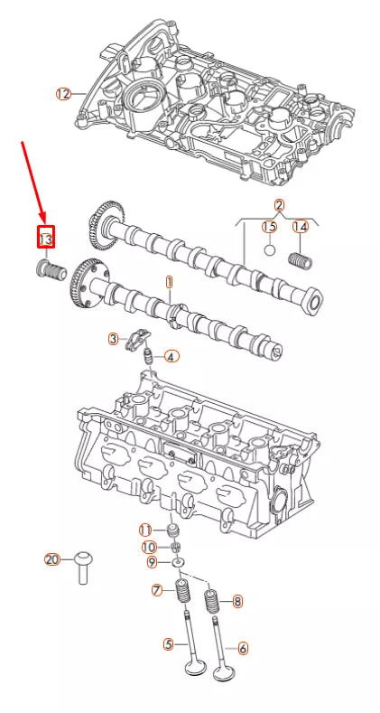NEW AUDI A3 8P ENGINE CAMSHAFT CONTROL VALVE 06H109257C ORIGINAL