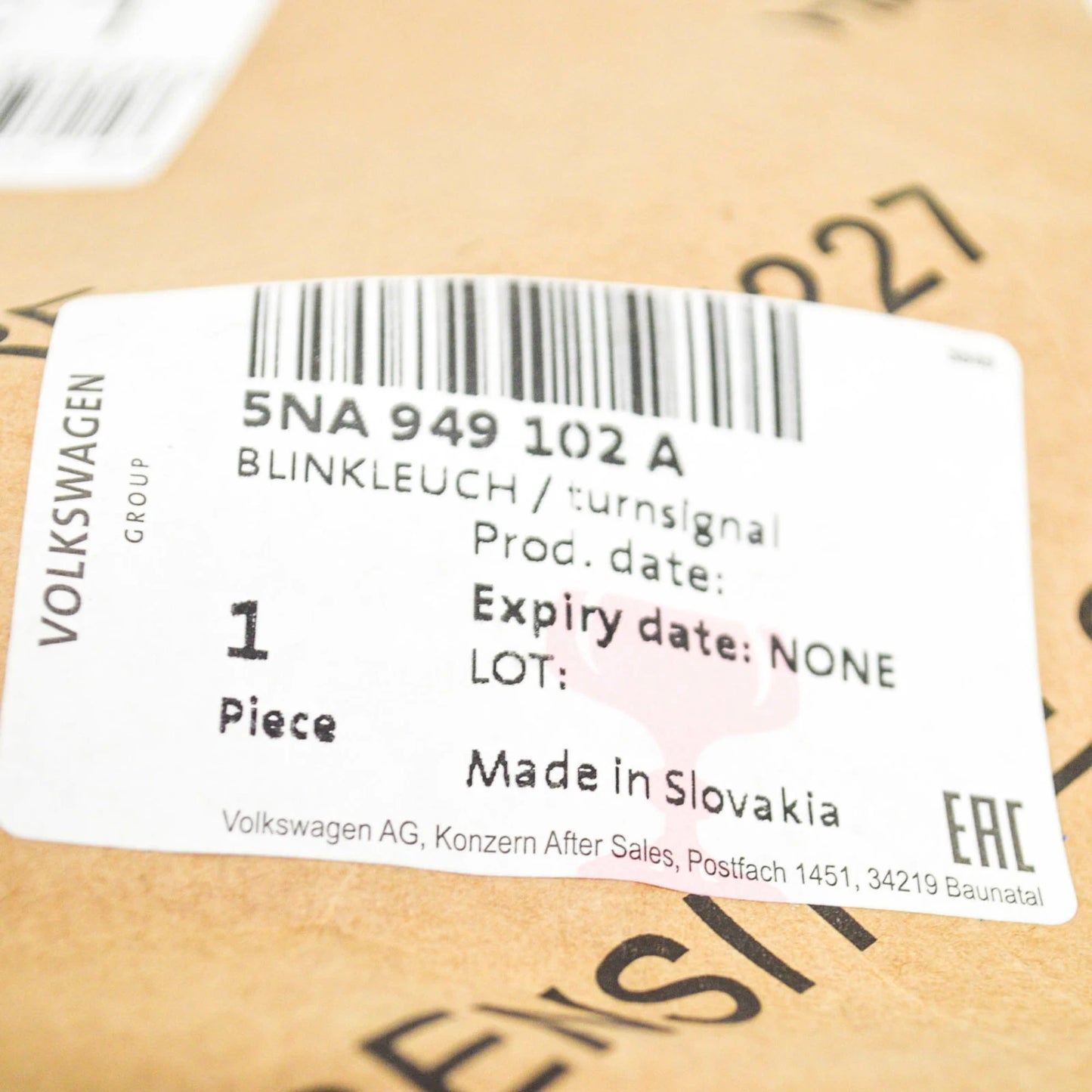 NEW VW TIGUAN MK2 FRONT RIGHT DOOR MIRROR TURN SIGNAL 5NA949102A ORIGINAL